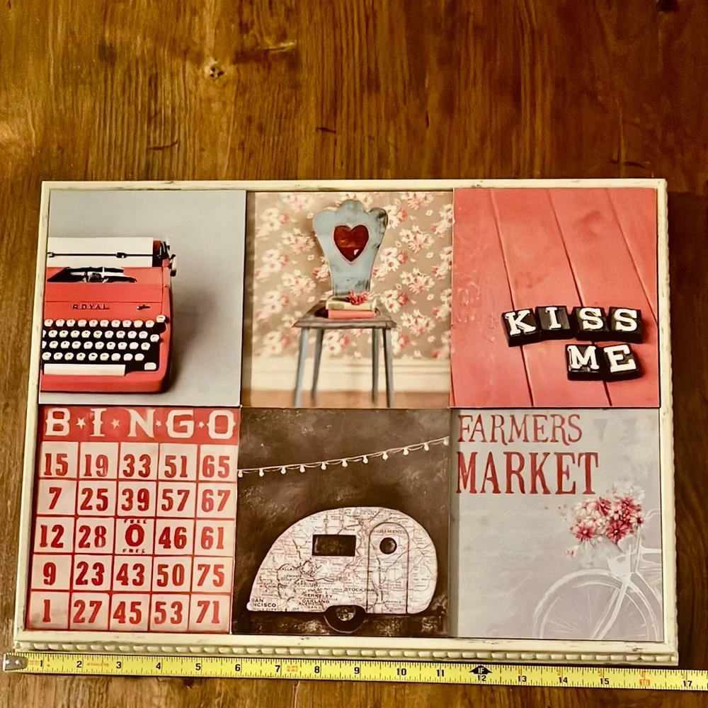Red Nostalgia by Mandy Lynne Vintage Style Wall Art 12 1/2 x 16 1/2